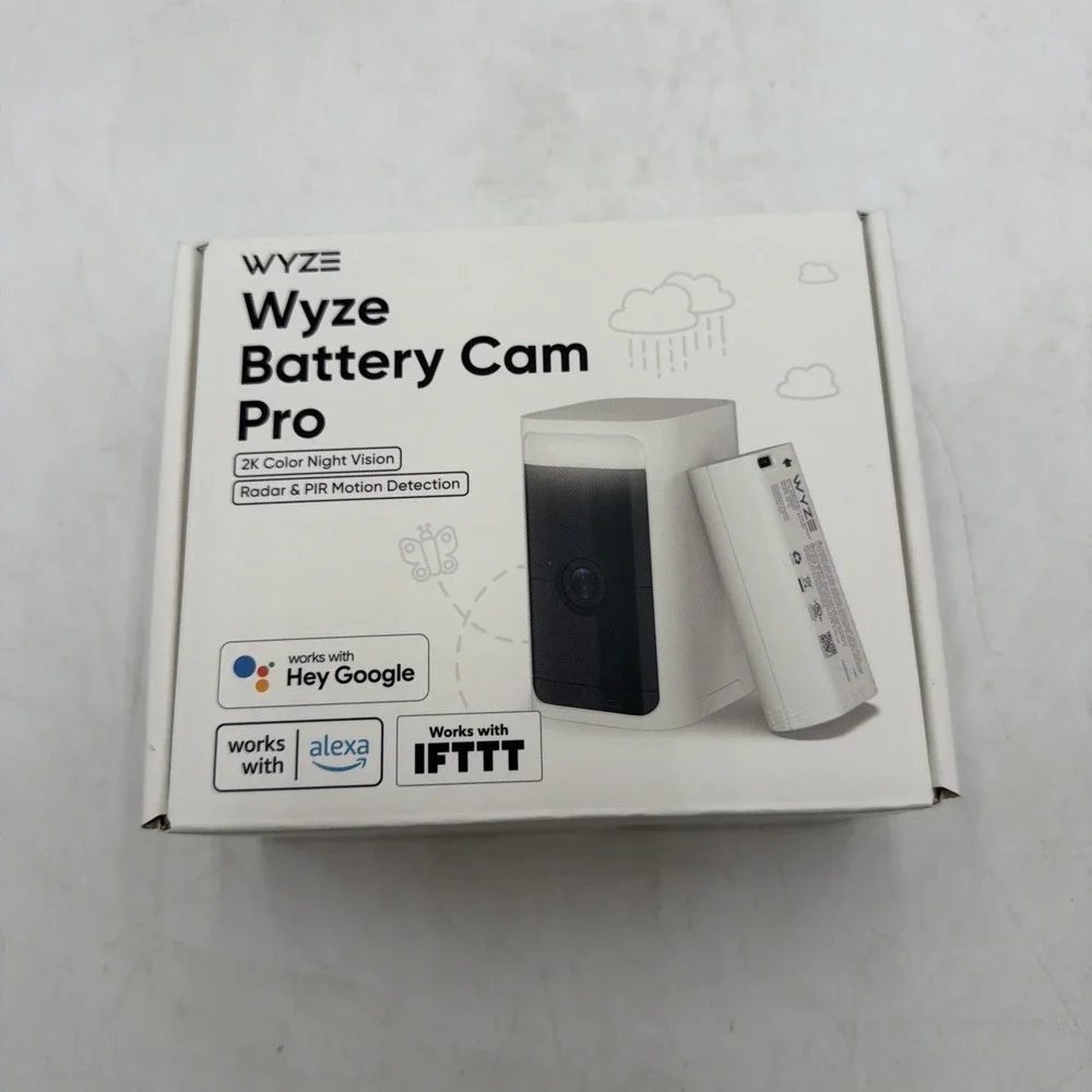 Wyze Battery Cam Pro 2k HDR Wireless Outdoor/Indoor Security Camera